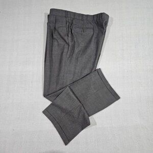 Bert Pulitzer Dress Pants Men's W48 L30 Marco Pleated Straight Leg Wool Blend